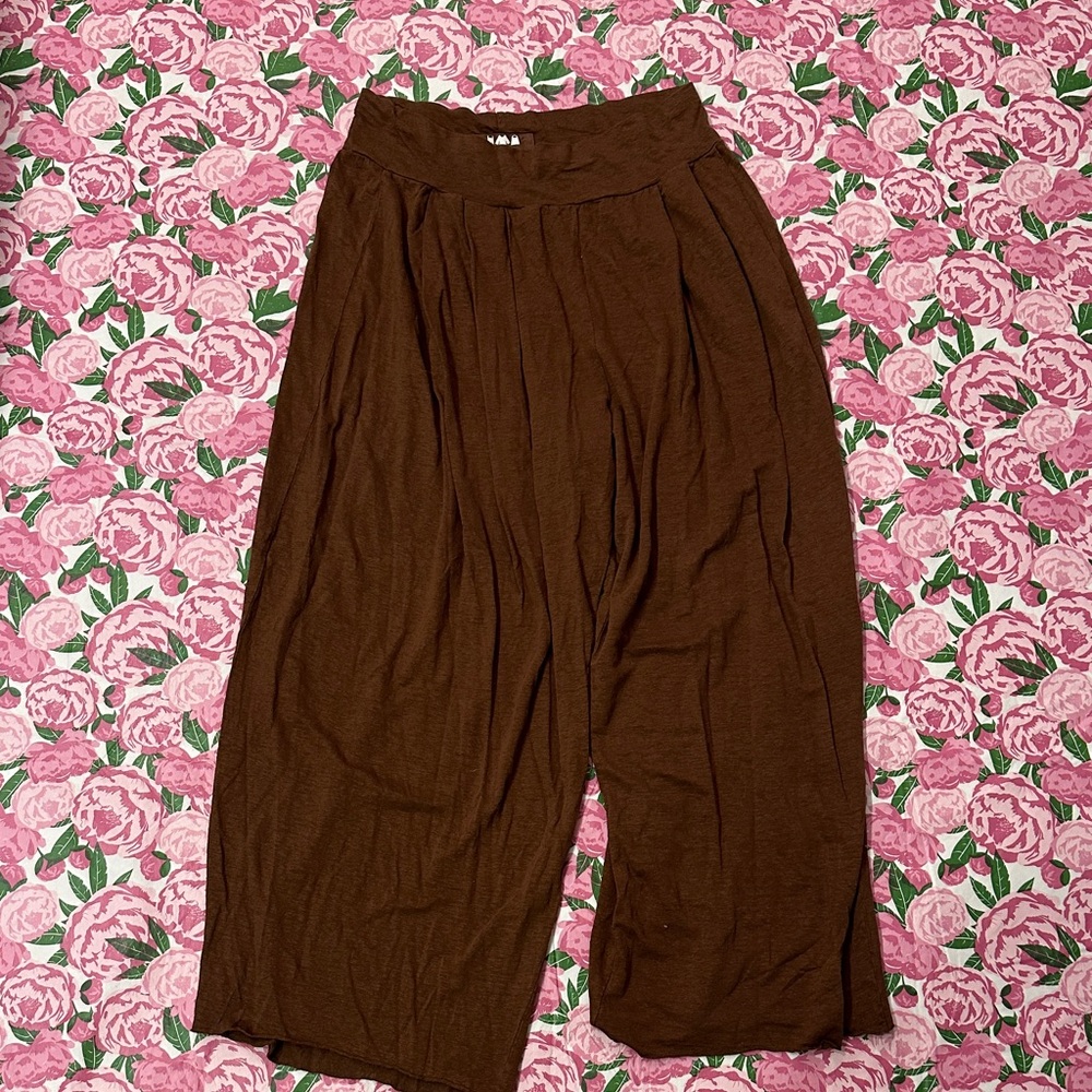 Women's Brown Wide-Leg Pants